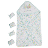 Newborn Wrapping Sheet With 4 Fcae Towel - Cyan, Kids, Wrapping Sheets, Chase Value, Chase Value