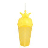 Fancy Crown Style Straw Glass - Yellow, Home & Lifestyle, Glassware & Drinkware, Chase Value, Chase Value