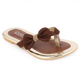 Girls Fancy Slippers - K-011 - Brown, Kids, Girls Slippers, Chase Value, Chase Value