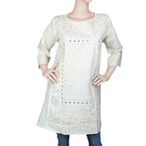 Women's Embroidered Kurti - Fawn, Women, Ready Kurtis, Chase Value, Chase Value