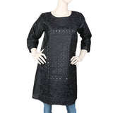 Women's Embroidered Kurti - Black, Women, Ready Kurtis, Chase Value, Chase Value