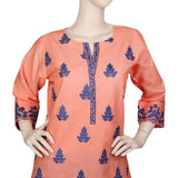 Women's Embroidered Kurti - Peach, Women, Ready Kurtis, Chase Value, Chase Value
