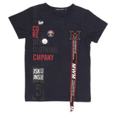 Boys Half Sleeves Round Neck T-Shirt - Navy Blue, Kids, Boys T-Shirts, Chase Value, Chase Value