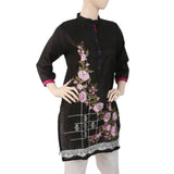 Women's Embroidered Front Button Kurti - Black, Women, Ready Kurtis, Chase Value, Chase Value
