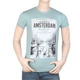 Men's Slim Fit Printed T-Shirt -Grey, Men, T-Shirts And Polos, Chase Value, Chase Value
