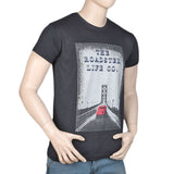 Men's Slim Fit Printed T-Shirt -Black, Men, T-Shirts And Polos, Chase Value, Chase Value