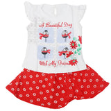 Newborn Girls Half Sleeves Suit - Red, Kids, Newborn Girls Sets And Suits, Chase Value, Chase Value