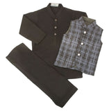 Boys Shalwar Suits With Waistcoat - Olive Green, Kids, Boys Shalwar Kameez, Chase Value, Chase Value