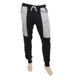 Men's Fancy Knitted Logo Trouser - Black & Grey, Men, Lowers And Sweatpants, Chase Value, Chase Value