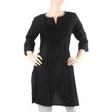 Womens Kurti Plain 5058-B - Black, Women, Ready Kurtis, Chase Value, Chase Value