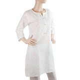 Women's Plain Kurti - White, Women, Ready Kurtis, Chase Value, Chase Value