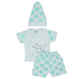 Newborn Boys Half Sleeves Suit - Cyan, Kids, Newborn Boys Sets And Suits, Chase Value, Chase Value