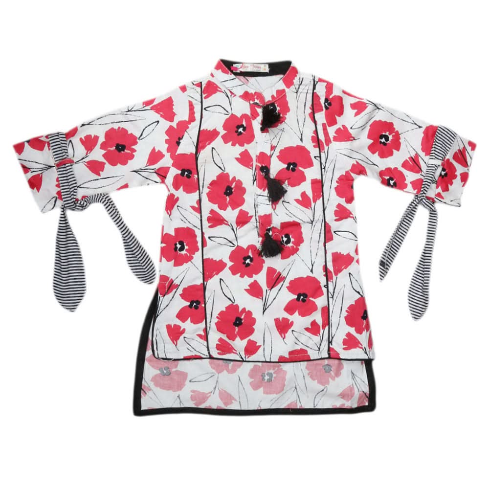 Girls Fancy Kurti - Pink, Kids, Girls Kurti, Chase Value, Chase Value
