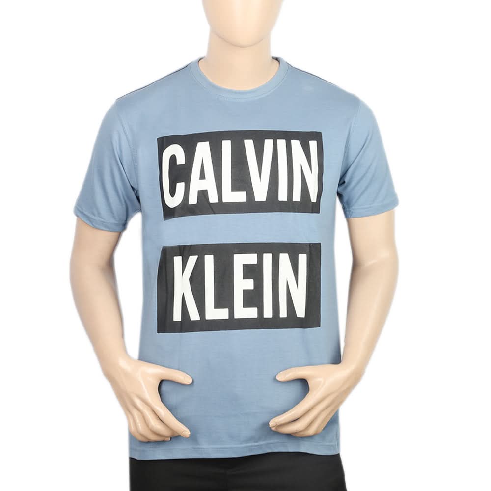 Men's Half Sleeves Print T-Shirt - Blue, Men, T-Shirts And Polos, Chase Value, Chase Value