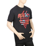 Men's Half Sleeves Print T-Shirt - Black, Men, T-Shirts And Polos, Chase Value, Chase Value