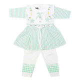 Girls Embroided Full Sleeves Frock - Green, Kids, Girls Frocks, Chase Value, Chase Value
