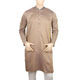 Men's Embroidered Mashriq Slim Fit Kurta - Coffee, Men, Kurtas, Chase Value, Chase Value