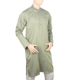 Men's Embroidered Mashriq Slim Fit Kurta - Green, Men's Kurtas, Chase Value, Chase Value