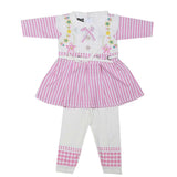 Girls Embroided Full Sleeves Frock - Pink, Kids, Girls Frocks, Chase Value, Chase Value
