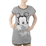 Women's Nightwear Long T-Shirt - Black, Women, Night Suit, Chase Value, Chase Value