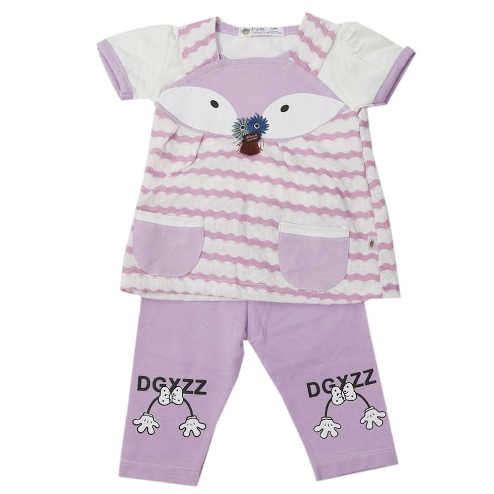 Newborn Girls Half Sleeves Suit - Purple, Kids, Newborn Girls Sets And Suits, Chase Value, Chase Value