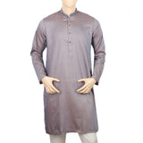 Men's Embroidered Mashriq Slim Fit Kurta - Purple, Men, Kurtas, Chase Value, Chase Value