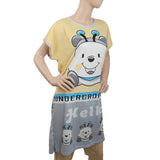 Women's Nightwear Long T-Shirt - Yellow, Women, Night Suit, Chase Value, Chase Value