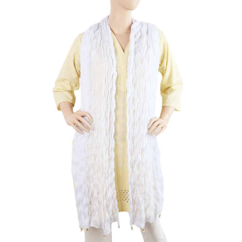 Women's Chiffon Dupatta - White, Women, Dupatta, Chase Value, Chase Value