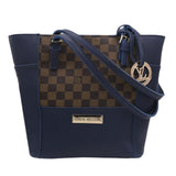 Women's Handbag H-81 -Navy Blue & Brown, Women, Bags, Chase Value, Chase Value