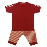 Boys Half Sleeves 2 Pcs Suit - Maroon, Kids, Boys Sets And Suits, Chase Value, Chase Value