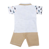Boys Half Sleeves 2 Pcs Suit - White, Kids, Boys Sets And Suits, Chase Value, Chase Value