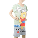 Women's Nightwear Long T-Shirt - Green, Women, Night Suit, Chase Value, Chase Value