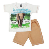 Boys Half Sleeves 2 Pcs Suit - White, Kids, Boys Sets And Suits, Chase Value, Chase Value
