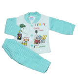 Newborn Boys Polar Full Sleeves Suit - Cyan, Kids, New Born Boys Sets And Suits, Chase Value, Chase Value