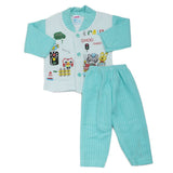 Newborn Boys Polar Full Sleeves Suit - Cyan, Kids, New Born Boys Sets And Suits, Chase Value, Chase Value