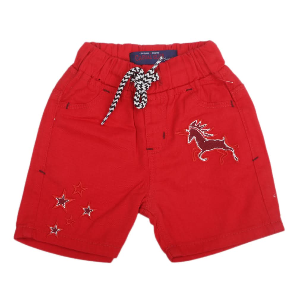Girls Cotton Short - Red, Kids, Girls Shorts Skirts, Chase Value, Chase Value