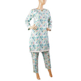 Women's 2 Pcs Cotton Stitched Suit - Light Blue, Women Shalwar Suits, Chase Value, Chase Value