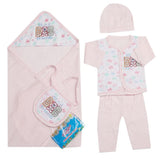 Newborn Suit 5pcs gift Sets - Light Pink, Kids, Newborn Boys Sets And Suits, Chase Value, Chase Value