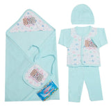 Newborn Suit 5pcs gift Sets - Sky Blue, Kids, Newborn Boys Sets And Suits, Chase Value, Chase Value