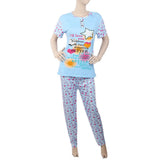 Women's 2 Piece Night Suit - Sky Blue, Women, Night Suit, Chase Value, Chase Value