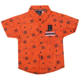 Boys Printed Casual Shirt - Orange, Kids, Boys Shirts, Chase Value, Chase Value