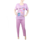 Women's 2 Piece Night Suit - Purple, Women, Night Suit, Chase Value, Chase Value