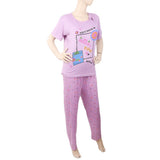 Women's 2 Piece Night Suit - Purple, Women, Night Suit, Chase Value, Chase Value
