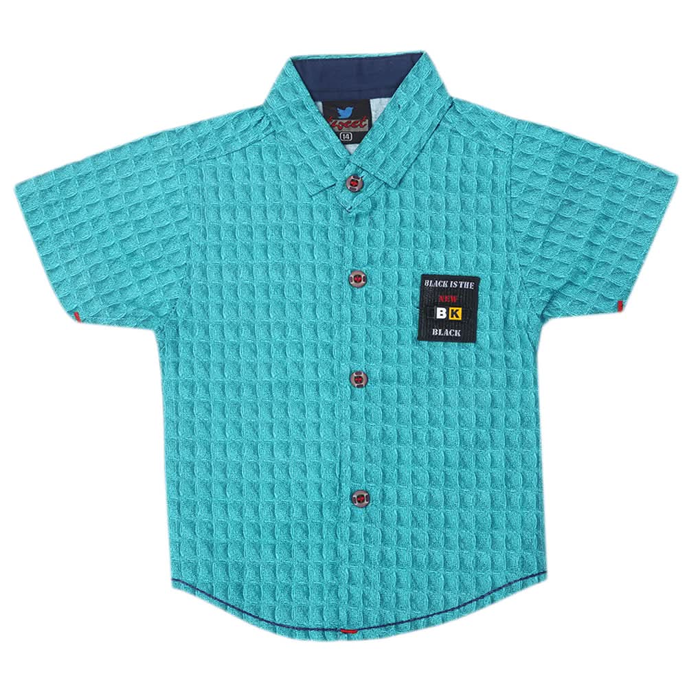 Boys Printed Casual Shirt - Steel Green, Kids, Boys Shirts, Chase Value, Chase Value