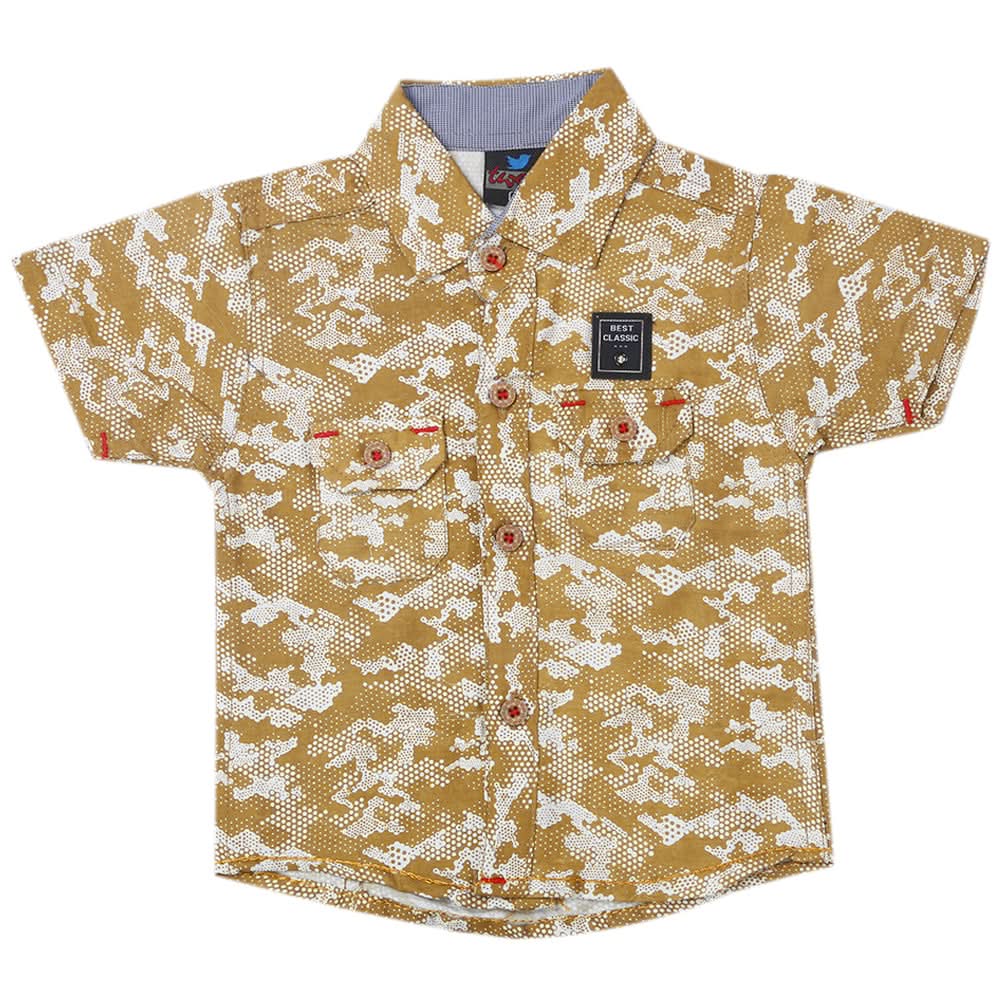 Boys Printed Casual Shirt - Gold, Kids, Boys Shirts, Chase Value, Chase Value