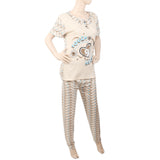 Women's 2 Piece Night Suit - Beige, Women, Night Suit, Chase Value, Chase Value