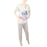 Women's 2 Piece Night Suit - Beige, Women, Night Suit, Chase Value, Chase Value