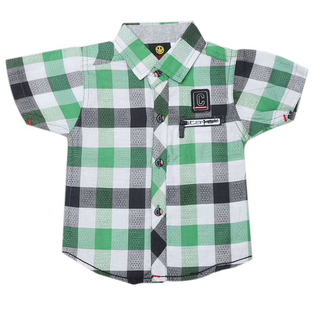 Boys Half Sleeves Casual Shirt - Green, Kids, Boys Shirts, Chase Value, Chase Value