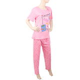 Women's 2 Piece Night Suit - Pink, Women, Night Suit, Chase Value, Chase Value