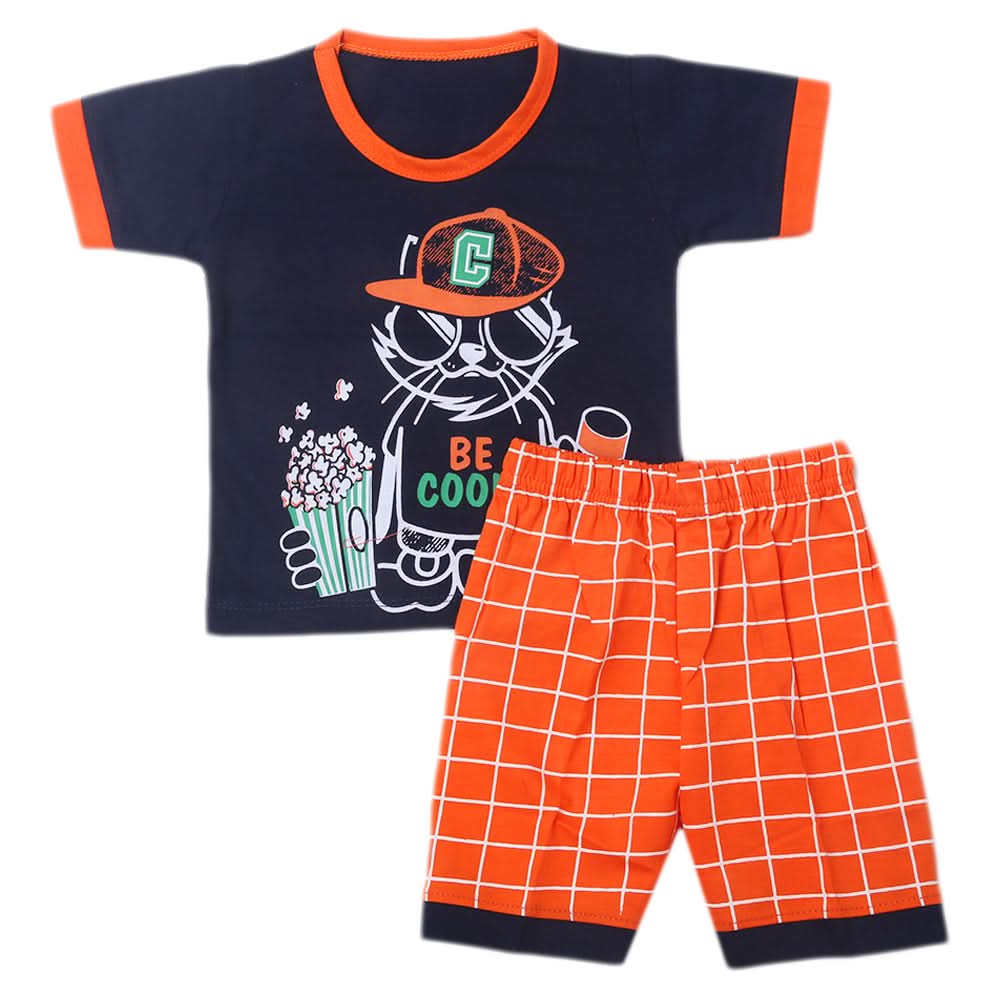 Boys Half Sleeves Suits - Navy Blue, Kids, Boys Sets And Suits, Chase Value, Chase Value